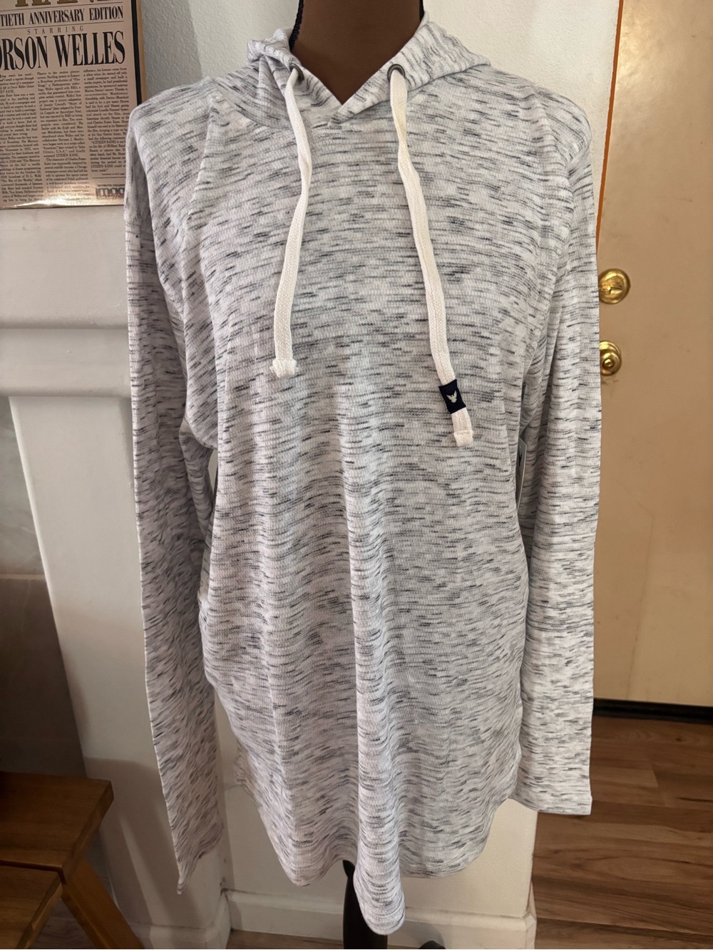 CO81 Company Eighty One Gray Marled Lightweight Top SZ L.